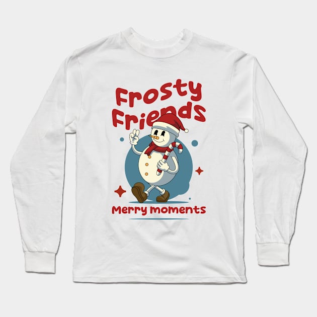 Frosty Friend Christmas Long Sleeve T-Shirt by milatees